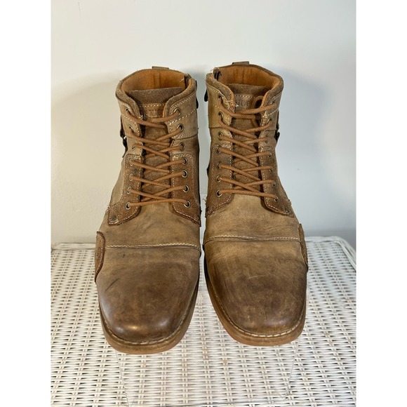 Steve Maddens Men’s Ranter Combat Boot Size 10.5 Tan Contrast - Picture 10 of 12